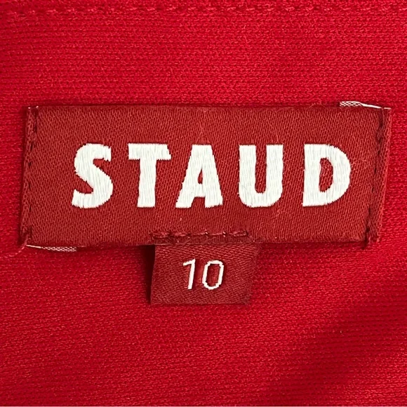 NWOT STAUD - Square Neck Jumpsuit in Red and Pink - 10 - Picture 6 of 16